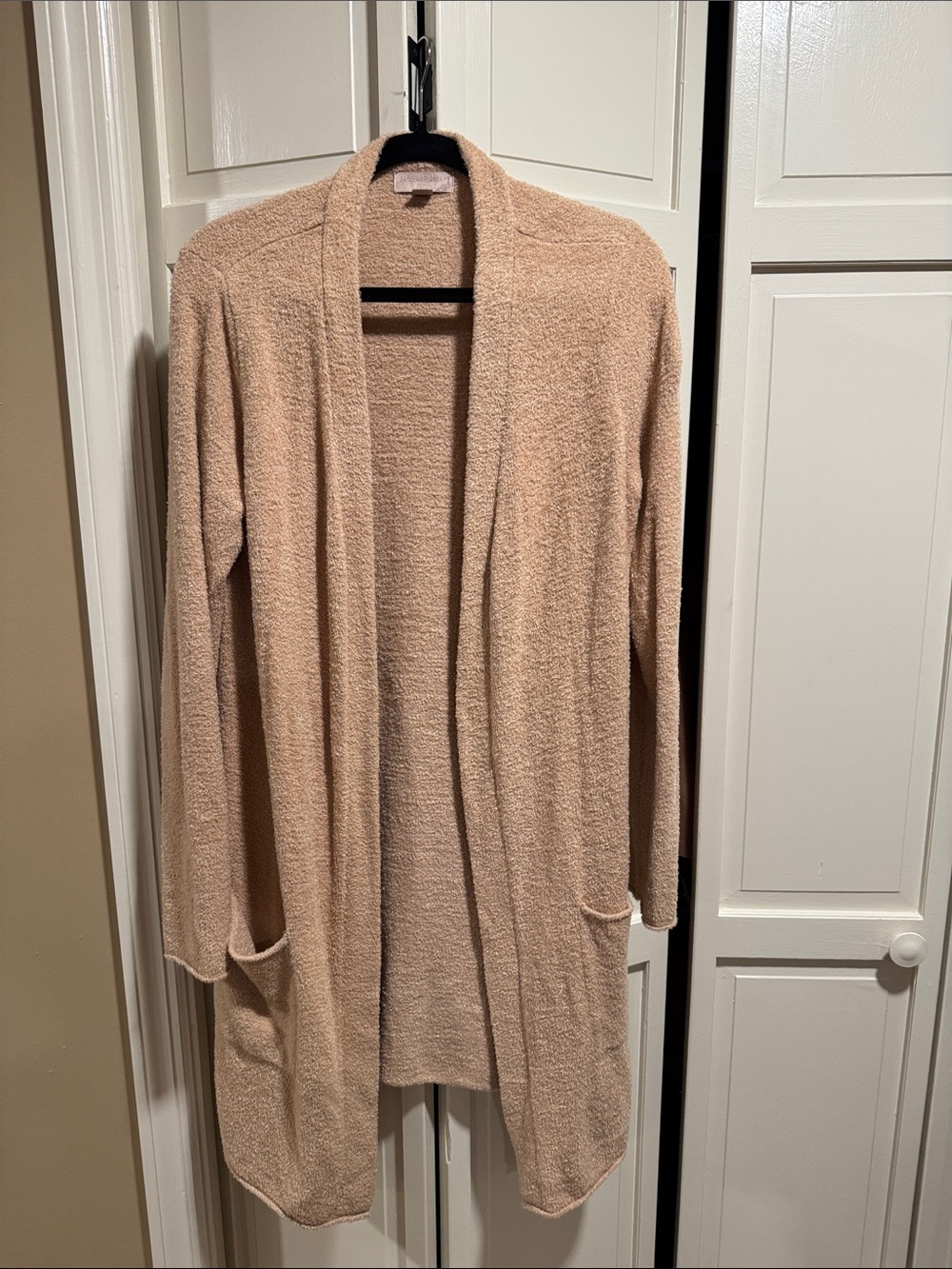 Barefoot Dreams Open-Front Long Cardigan - Tan